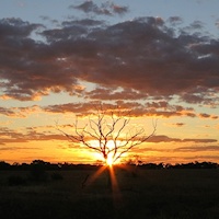 Sunset at Woolshed turnoff